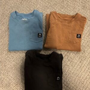 RAGS Pocket T-Shirts in Blue, Brown, and Black 2t